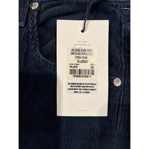 Citizens of Humanity COH womens Jolene Corduroy Jean Pant sz 26 Button Fly 26x27 - Picture 7 of 11